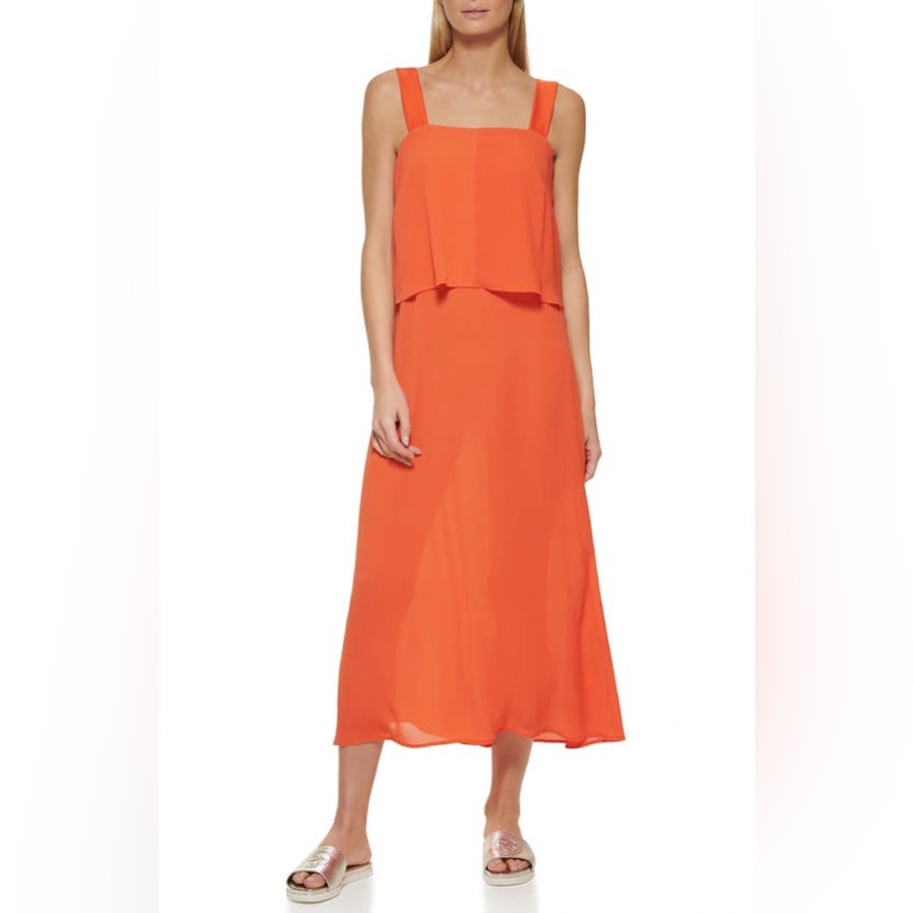 DKNY Women's Contrast-Strap Maxi Dress